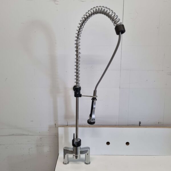 Monolith Douche de pré-rinçage Robinet de rinçage Commande par coude Mains libres Double trou Horeca