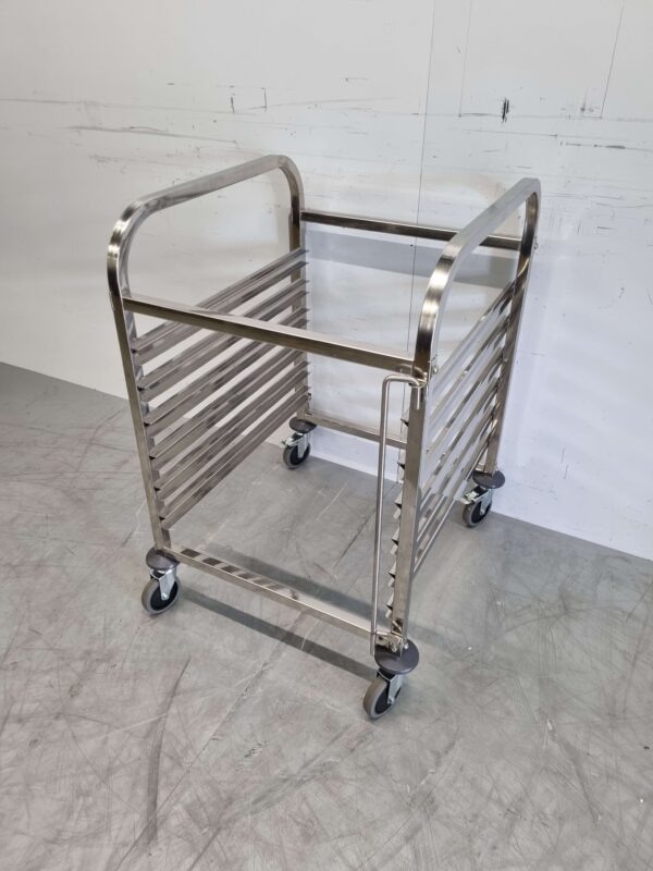 Chariot en acier inoxydable 6 x 2/1 GN gastronorm 95 cm Horeca – Image 2