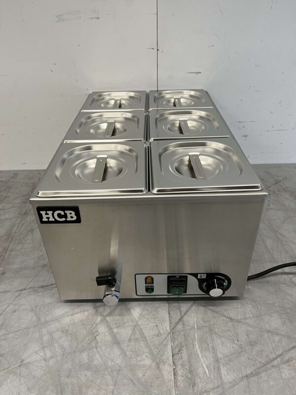 Bain marie en acier inoxydable 6 x 1/6 GN 230V Horeca