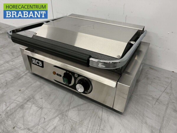 Acier inoxydable Grille de contact Paninigrill Grille nervurée 230V Horeca – Image 2