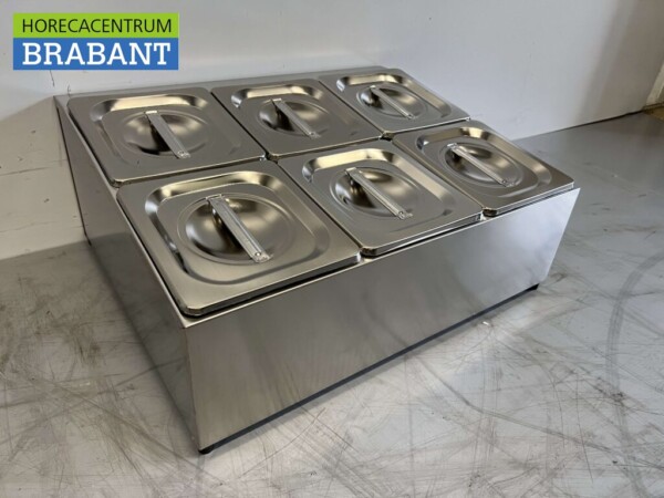 Support de plateau GN en acier inoxydable 6 x 1/6 gastronorme GN 50 cm Horeca – Image 3