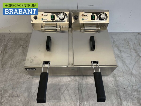 Friteuse double en acier inoxydable Friteuse 2 x 10 litres 2 x 230V Horeca – Image 4
