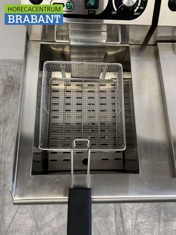 Friteuse double en acier inoxydable Friteuse Vanne de vidange 2 x 10 litres 2 x 230V Horeca – Image 6