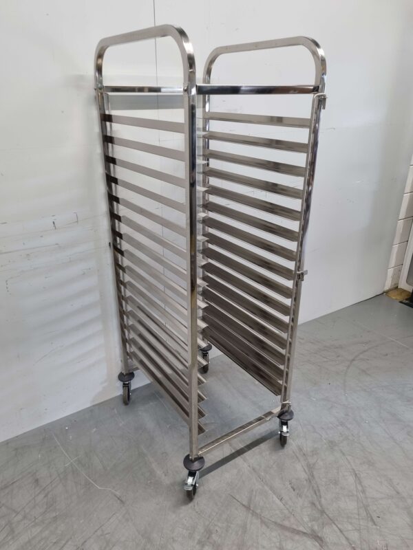 Chariot Regal en acier inoxydable 15 x 47/66 cm Horeca – Image 2