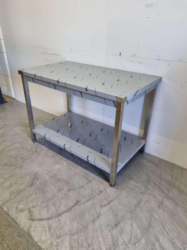 Table de travail en acier inoxydable Premium-line 120 x 70 x 85 cm Restauration – Image 2