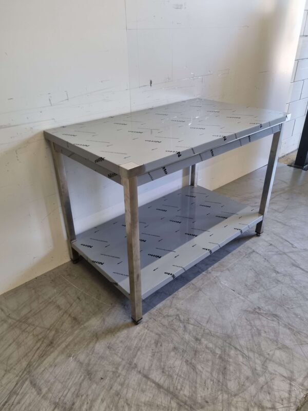 Table de travail en acier inoxydable Premium-line 120 x 70 x 85 cm Restauration – Image 3