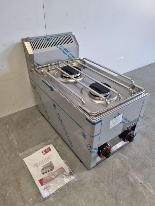Acier inoxydable RedFox Plaque de cuisson à 2 feux encastrable Plaque de cuisson à gaz 33 cm GAS Horeca – Image 3