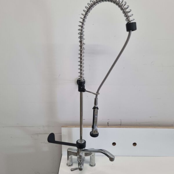 Monolith Douche de pré-rinçage Robinet de rinçage Commande par coude Mains libres Double trou Horeca