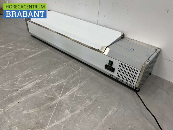 Vitrine inox HCB Set-up vitrine réfrigérée saladière 6 x 1/4 GN 140 cm Horeca – Image 2