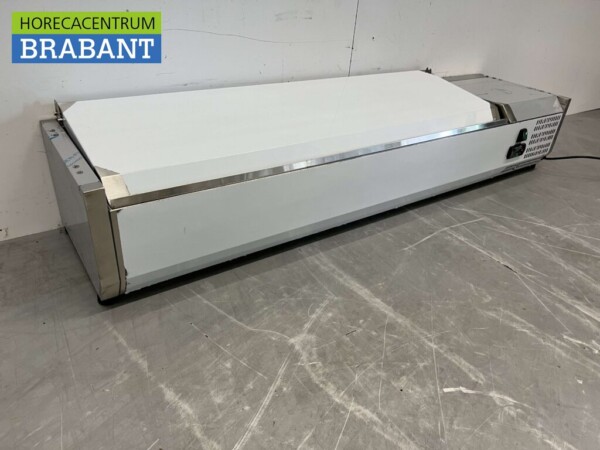 Vitrine inox HCB Set-up vitrine réfrigérée saladière 6 x 1/4 GN 140 cm Horeca – Image 3