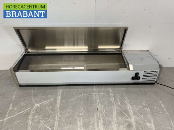 Vitrine inox HCB Set-up vitrine réfrigérée saladière 6 x 1/4 GN 140 cm Horeca – Image 4