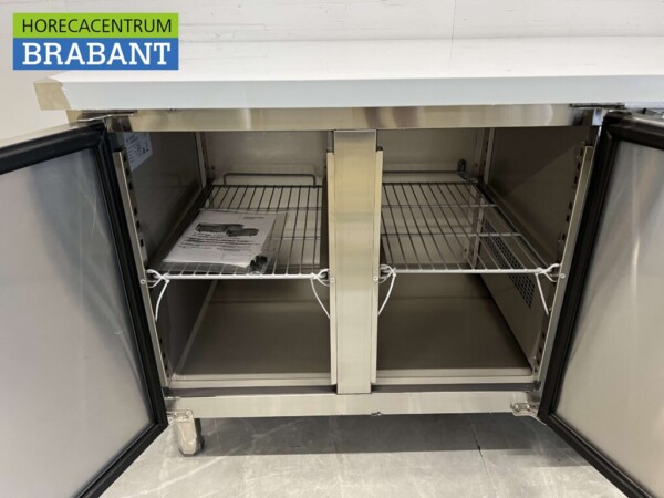 Établi réfrigéré en acier inoxydable 2 portes 136 cm 230V Horeca – Image 5