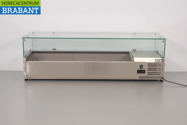 HCB Vitrine en acier inoxydable Set-up vitrine réfrigérée saladière 6 x 1/3 140 cm Horeca