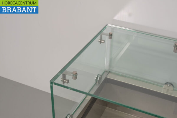 HCB Vitrine en acier inoxydable Set-up vitrine réfrigérée saladière 6 x 1/3 140 cm Horeca – Image 4