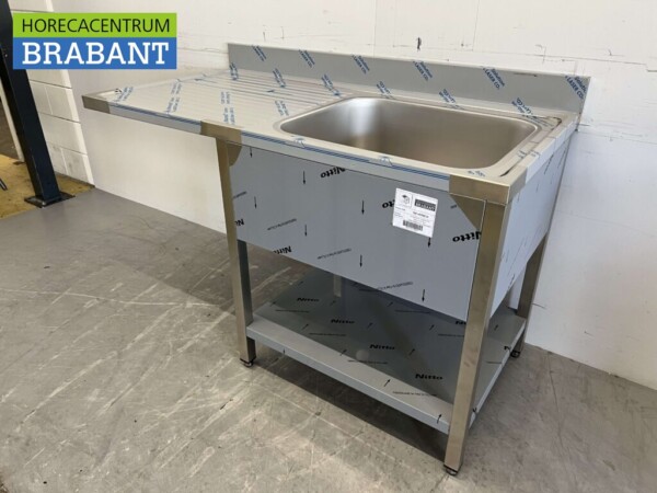 Evier en acier inoxydable Evier Premium-line Welded modèle 140 cm Horeca – Image 2