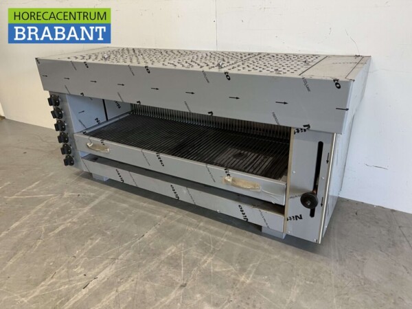 Acier inoxydable Pitagrill Four à pita Gril Salamandre 6 brûleurs Premium-line 16,2 kW 129 cm GAS Horeca – Image 2
