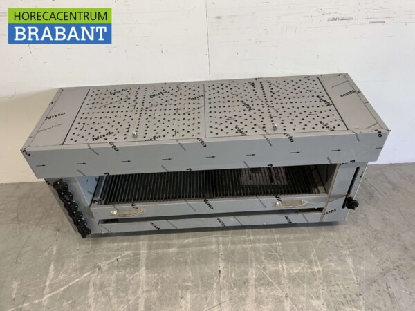 Acier inoxydable Pitagrill Four à pita Gril Salamandre 6 brûleurs Premium-line 16,2 kW 129 cm GAS Horeca – Image 4