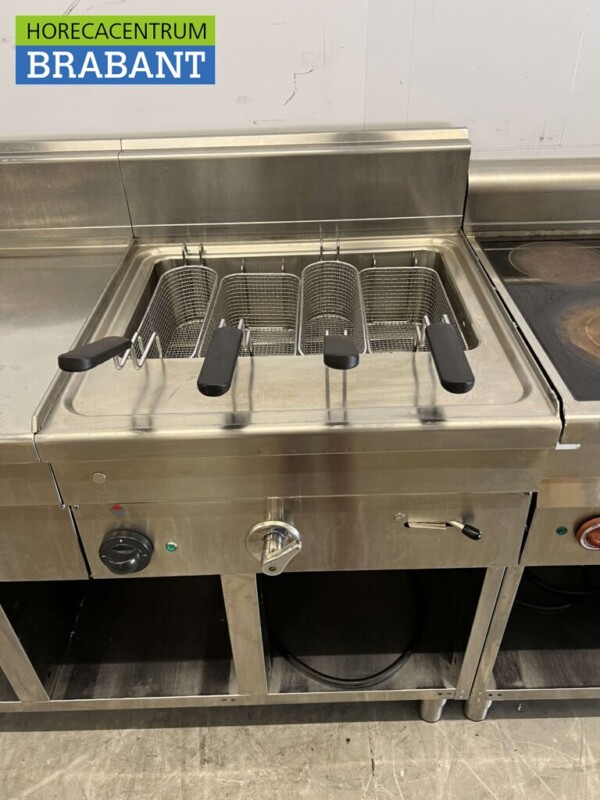 Acier inoxydable Ligne de cuisson Cuiseur de pâtes, cuiseur céramique et gazinière 240 cm Horeca – Image 6