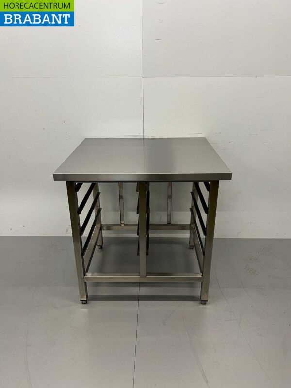 Chariot en acier inoxydable pour four / cuiseur vapeur Premium-line 90 x 80 x 90 cm Horeca