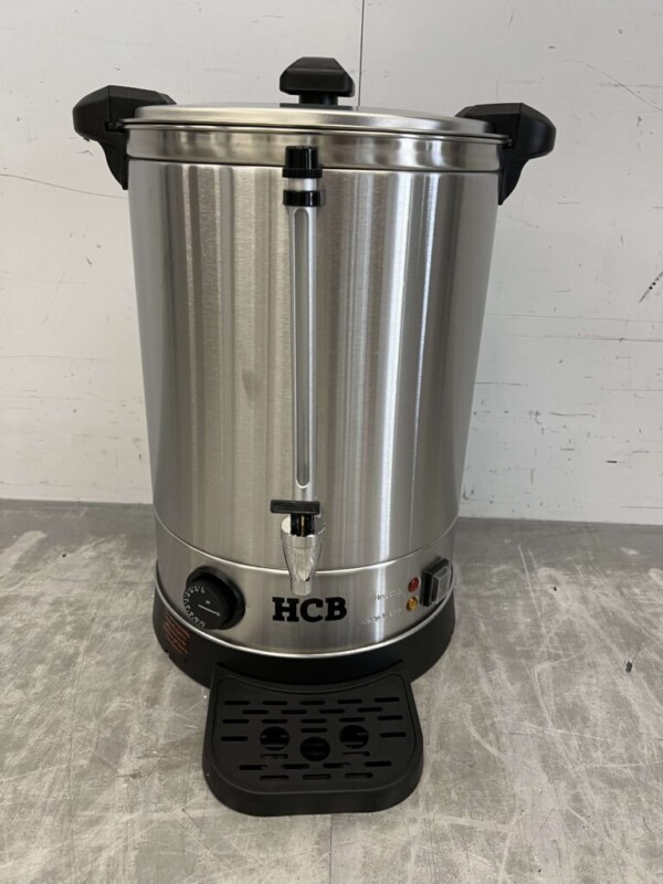HCB Acier inoxydable Chaudière à double paroi Chaudière avec bac de récupération 14,3 litres 230V Horeca