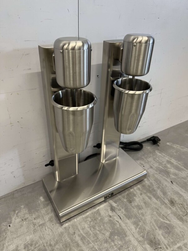 Double milk-shaker en acier inoxydable Milk shaker Milk shake mixer 2 x 750 ml 230V Horeca – Image 3