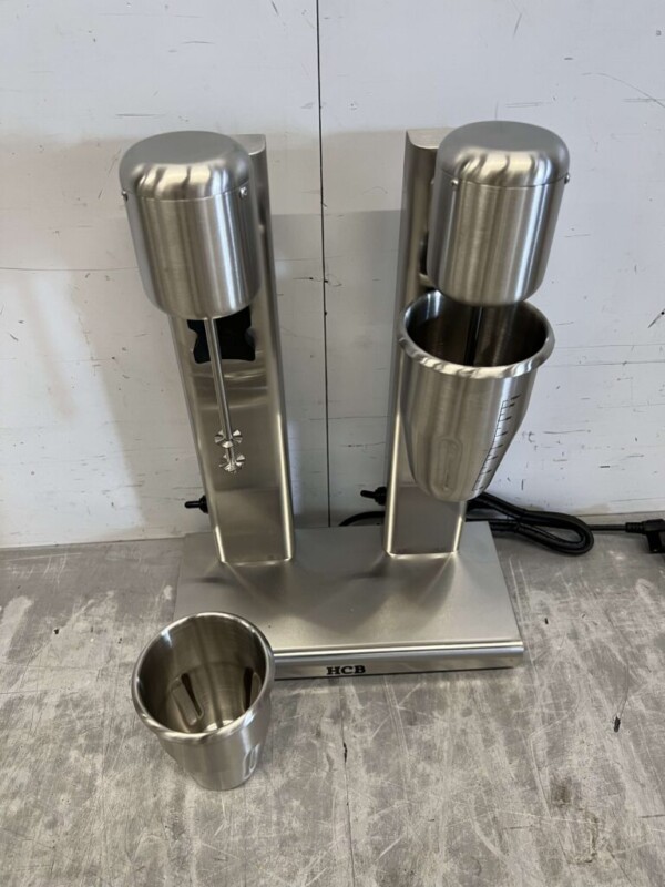 Double milk-shaker en acier inoxydable Milk shaker Milk shake mixer 2 x 750 ml 230V Horeca – Image 4