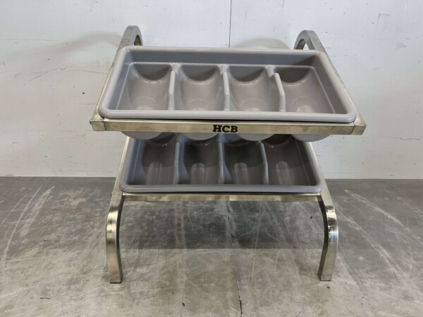 Acier inoxydable Double range-couverts porte-couverts standard avec 2 range-couverts 54 cm Restauration
