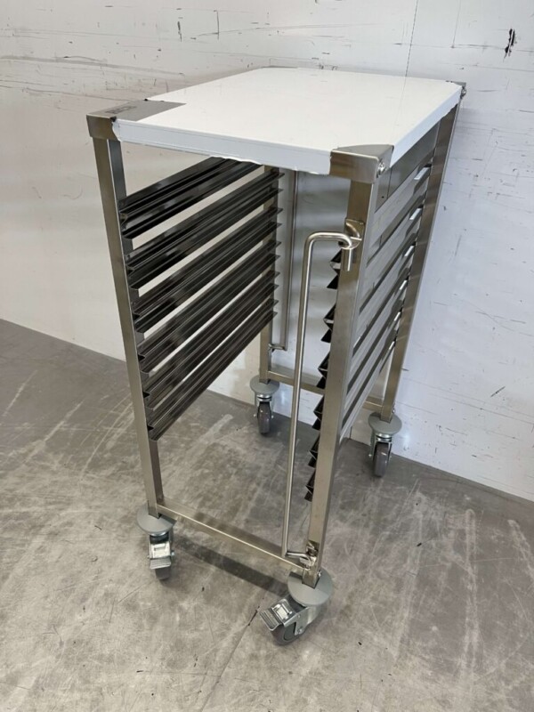 Chariot en acier inoxydable 6 x 1/1 GN gastronorm 95 cm Restauration – Image 2