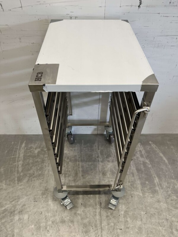 Chariot en acier inoxydable 6 x 1/1 GN gastronorm 95 cm Restauration – Image 4