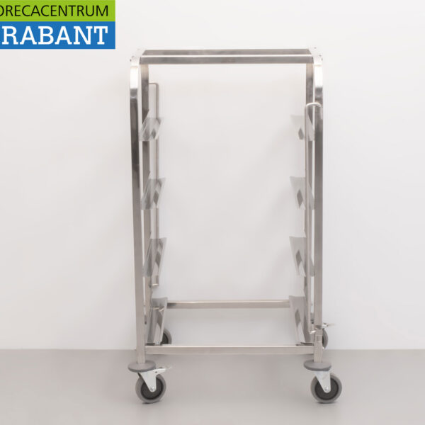 HCB inox Chariot Regal pour 4 bacs à laver paniers 50 x 50 cm Horeca