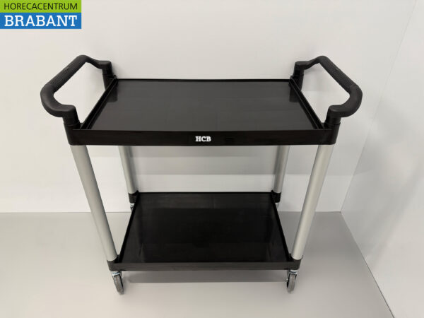 Chariot de service en plastique 2 étages 102 cm Horeca