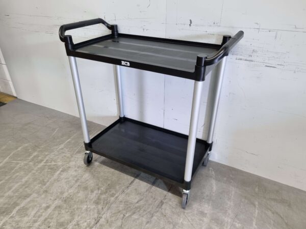Chariot de service en plastique 2 étages 102 cm Horeca – Image 2