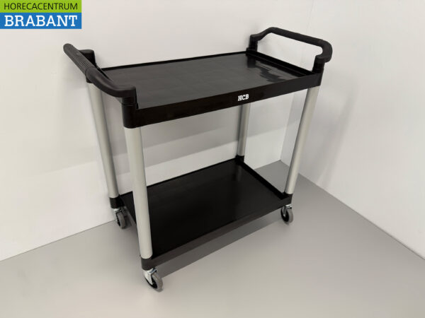Chariot de service en plastique 2 étages 102 cm Horeca – Image 3