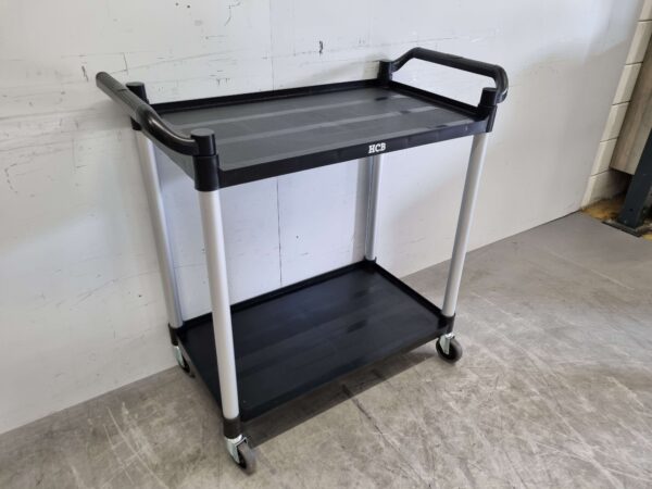 Chariot de service en plastique 2 étages 102 cm Horeca – Image 3