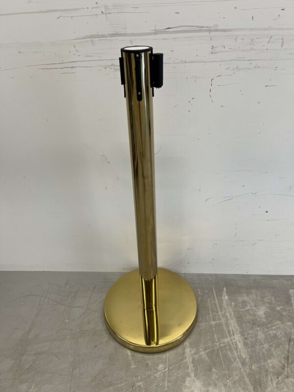 Poteau de barrière Bande de barrière or avec bande de traction 200 cm Horeca