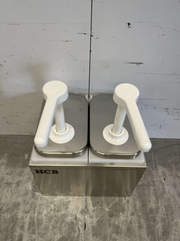 HCB inox Double Sauce Bar Sauce Pump Sauce Dispenser 2 x 2 litres Horeca – Image 4