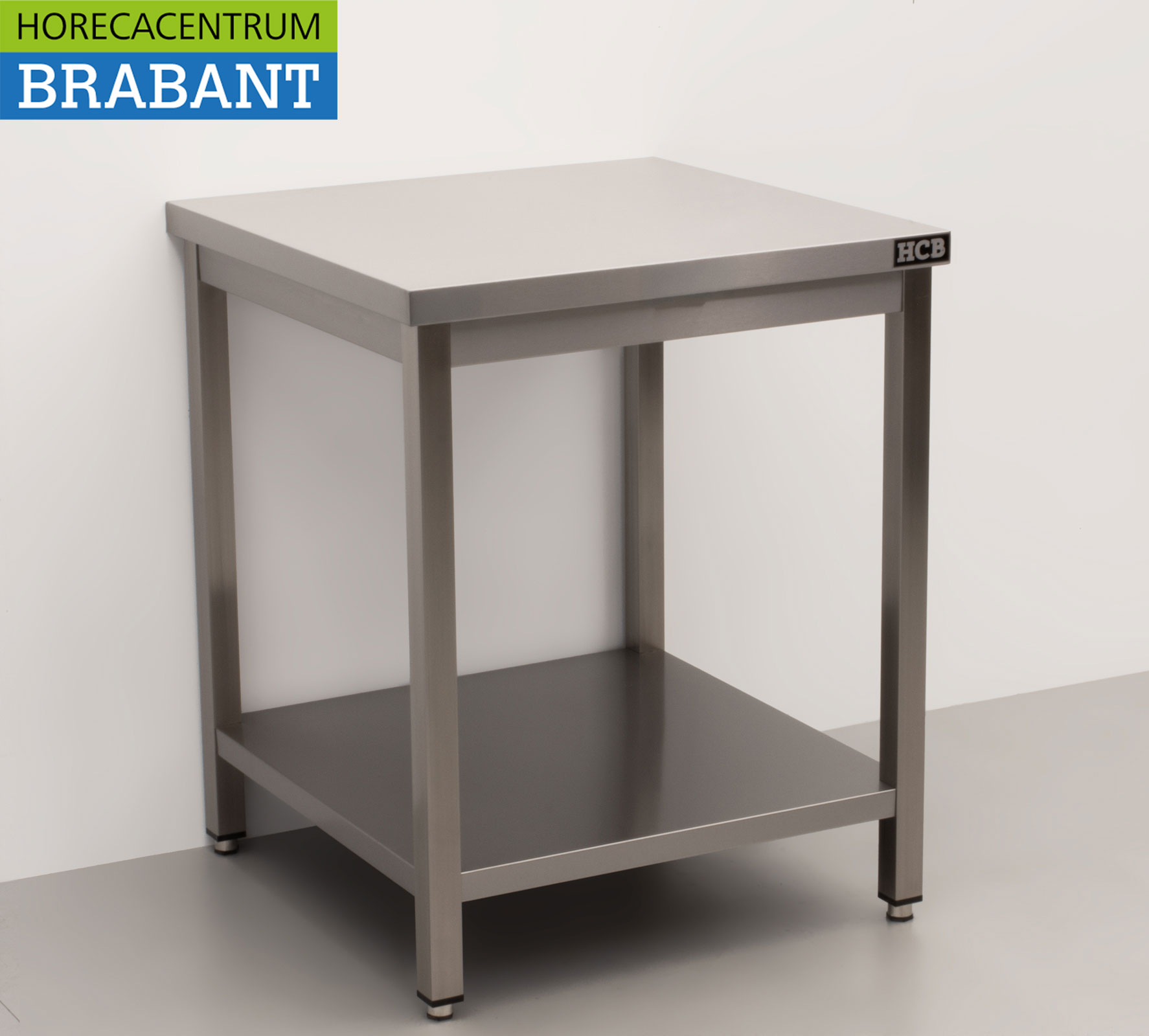 Table de travail HCB en acier inoxydable Premium-line 70 x 70 x 85 cm Restauration – Image 3