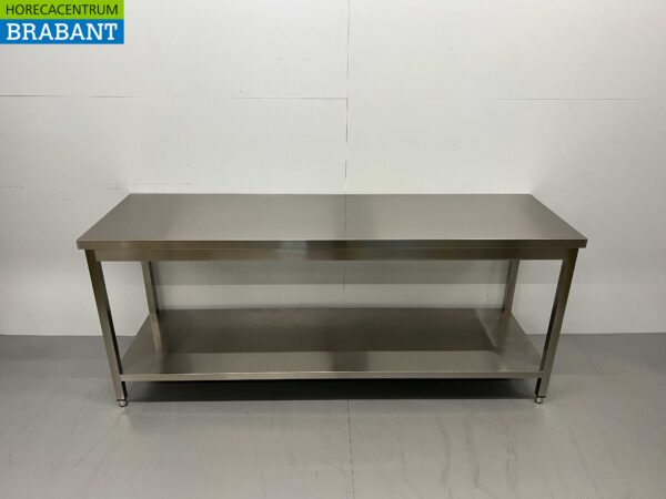 Table de travail en acier inoxydable Basic-line 200 x 60 x 85 cm Restauration