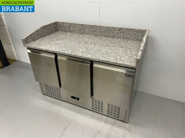 Acier inoxydable HCB Etabli à pizza Table à pizza Saladette 140 cm 230V Horeca – Image 2