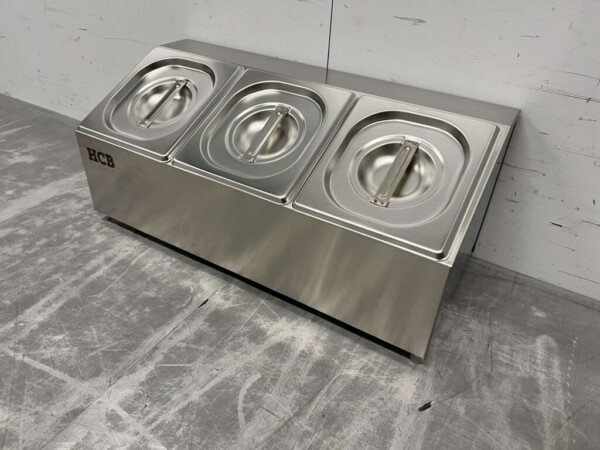 Support de plateau GN en acier inoxydable 3 x 1/6 gastronorme GN 50 cm Horeca – Image 3