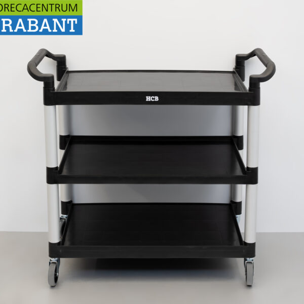 HCB Chariot de service en plastique 3 étages 102 cm Horeca