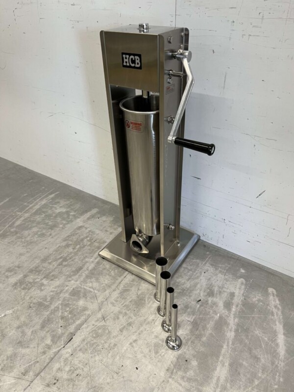 Acier inoxydable Bouchon vertical de boîte à farce Remplisseur de saucisses 7 litres Restauration Boucherie – Image 2