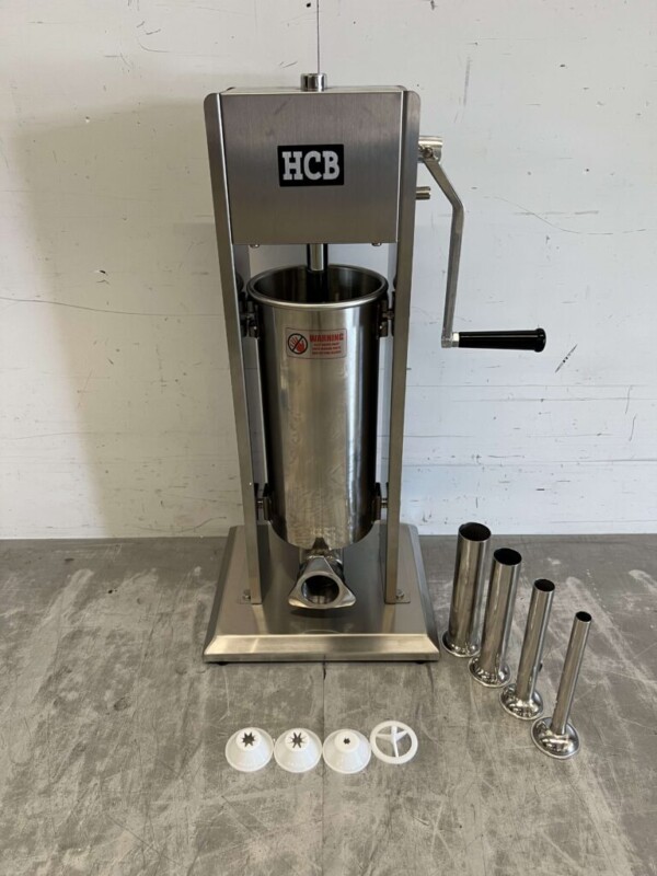 Machine à churros verticale en acier inoxydable Machine à churros pour farcir les boîtes de conserve Remplisseur de saucisses 5 litres Restauration
