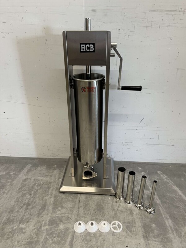 Machine à churros verticale en acier inoxydable Machine à churros pour farcir les boîtes de conserve Remplisseur de saucisses 7 litres Restauration