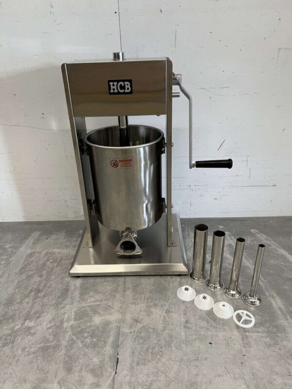 Machine à churros verticale en acier inoxydable Machine à churros pour farcir les boîtes de conserve Remplisseur de saucisses 10 litres Restauration