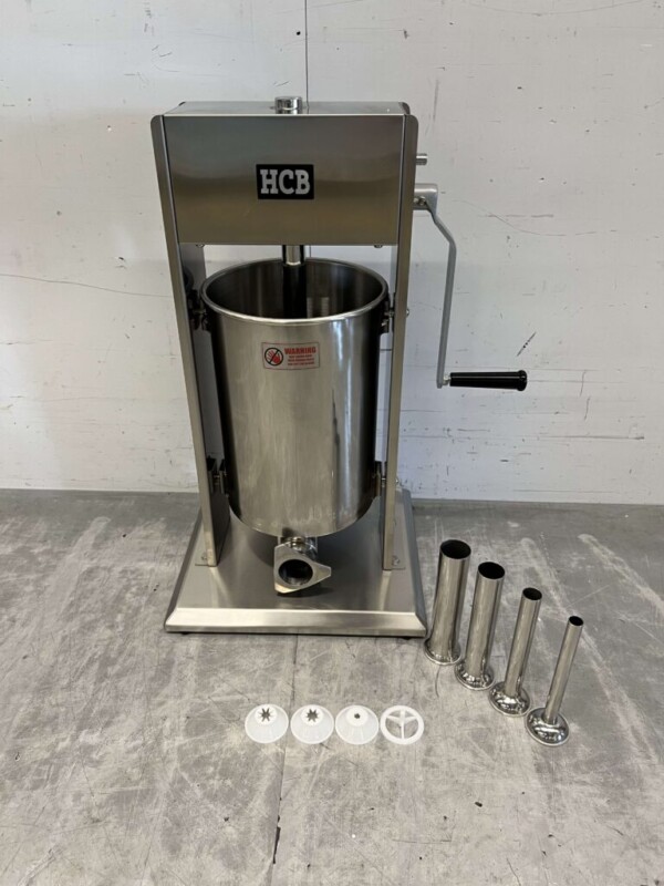 Machine à churros verticale en acier inoxydable Machine à churros pour farcir les boîtes de conserve Remplisseur de saucisses 12 litres Restauration