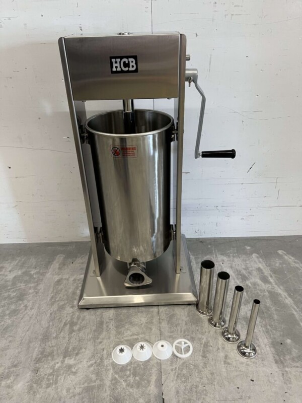 Machine à churros verticale en acier inoxydable Machine à churros pour farcir les boîtes de conserve Remplisseur de saucisses 15 litres Restauration