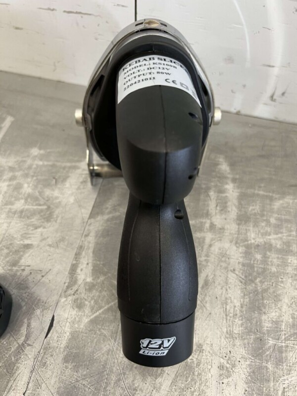 Acier inoxydable Sans fil Couteau Doner Coupeur de Kebab Cap. 60 kg/jour 2 batteries Restauration – Image 6