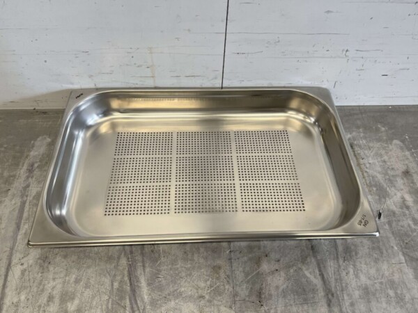 Acier inoxydable HCB Bac gastronorme perforé GN Plateau 1/1 Profondeur 65 mm Horeca – Image 2