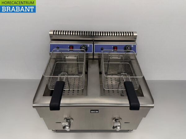 HCB Friteuse double en acier inoxydable 2 x 14 litres PROPAAN GAS Catering – Image 4